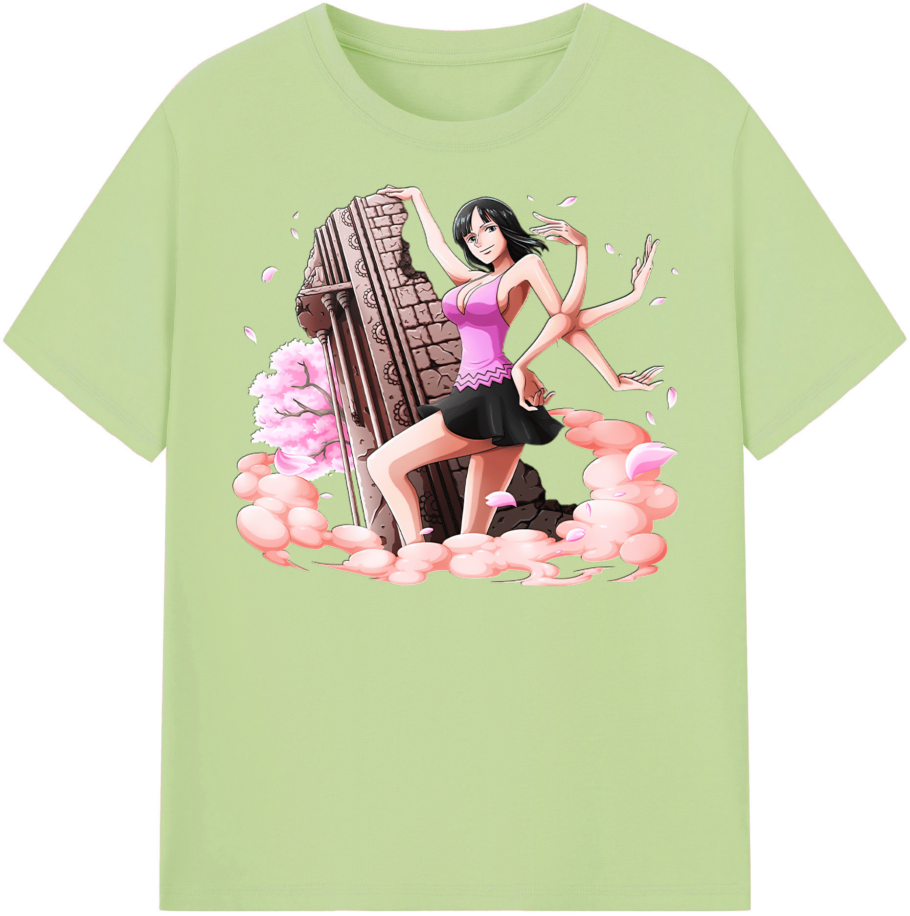 ワンピース ニコ・ロビン ONE PIECE Nico Robin 綿100％半袖Tシャツ（フロントプリント）